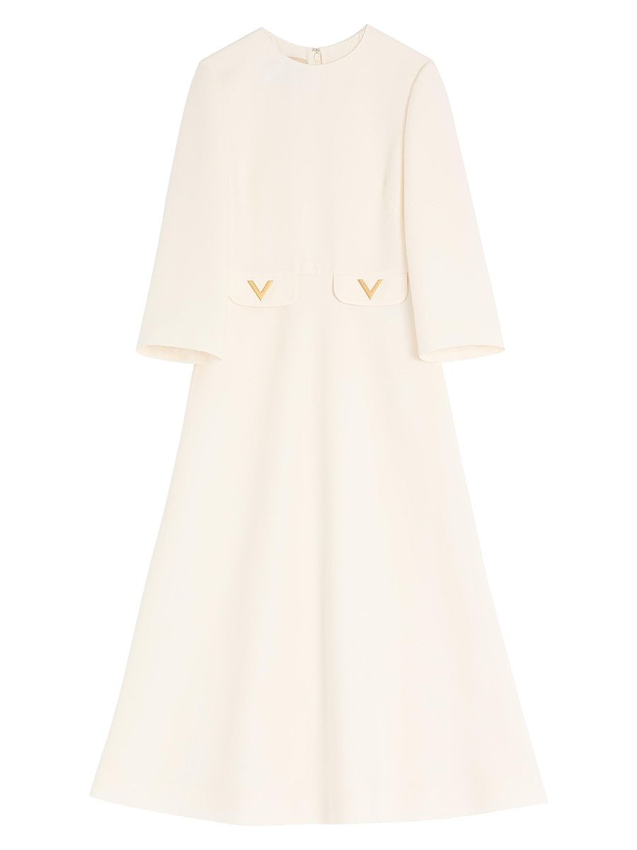 Women's Crepe Couture Midi Dress - Ivory - Size 6