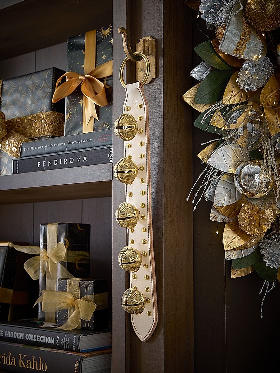 Brass & Leather Sleigh Bells