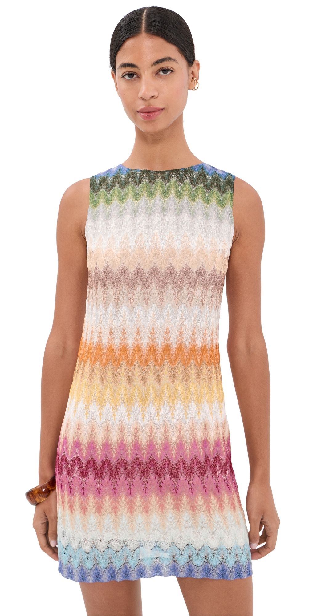Missoni Short Dress Multicolor Blue/Yellow/Green 40