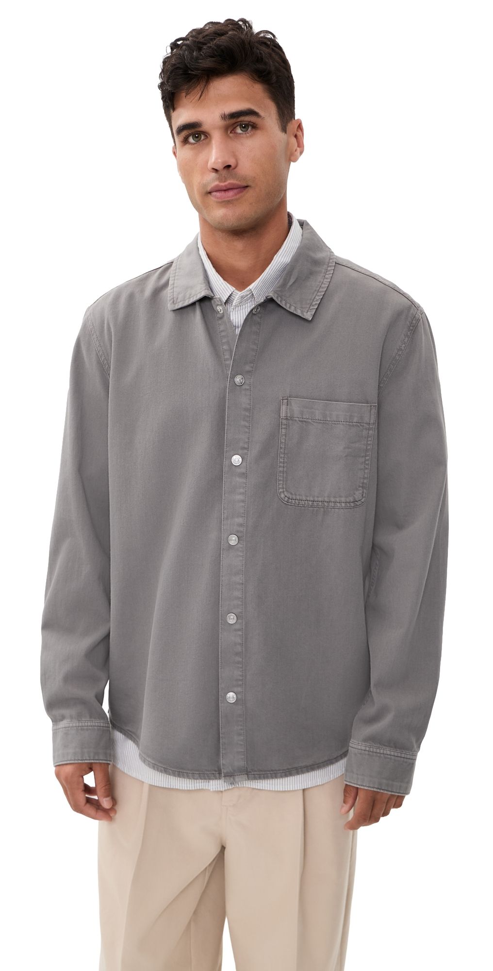 PAIGE Darindo Shirt Vintage Neutra Grey S