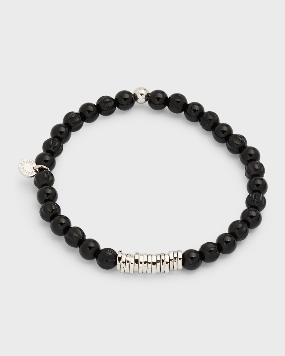 Men & apos;s Onyx Beaded Bracelet