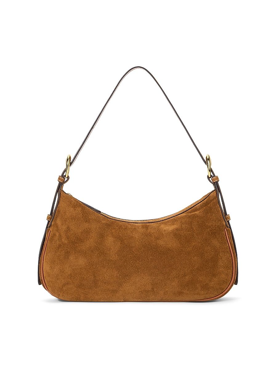 Women's Pine Suede Shoulder Bag - Tan
