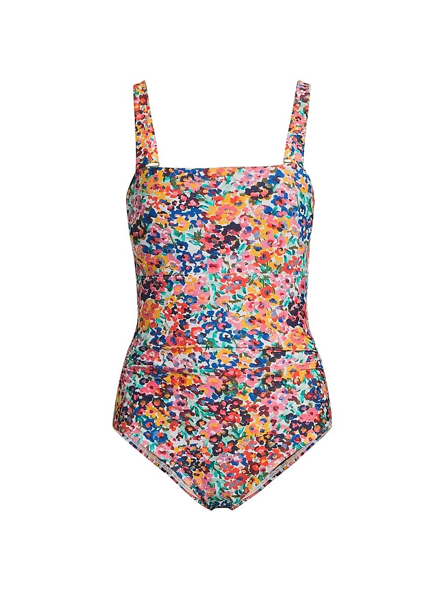 Women's Jori Painted Petals One-Piece Swimsuit - Painted Petals - Size Large