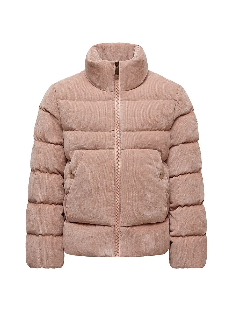Little Girl's & Girl's Marth Puffer Jacket in Corduroy - Rose Pink - Size 14