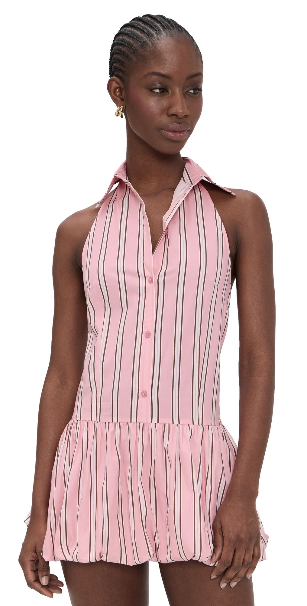 SER. O.YA Anastacia Dress Cocoa Brown/Taffy Pink XL