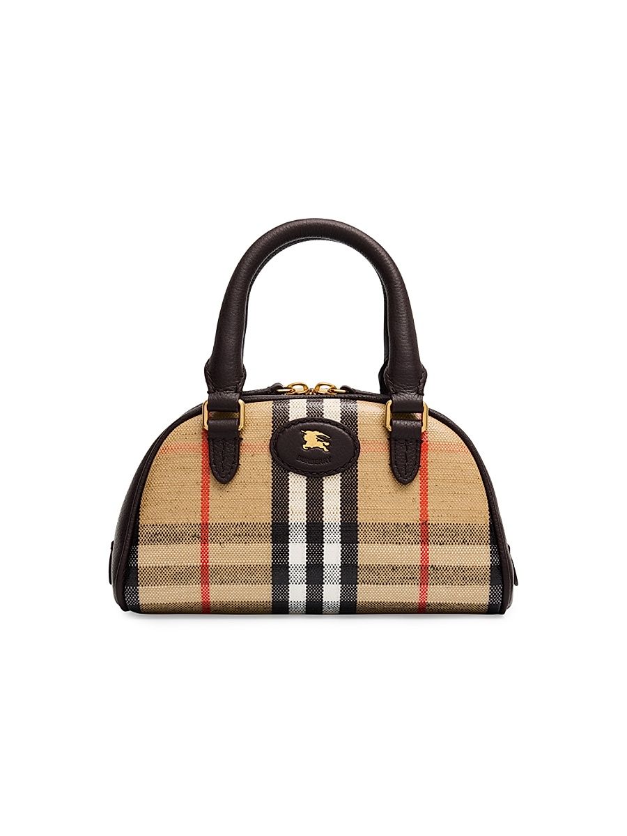 Women's Highlands Mini Check Bowling Crossbody Bag - Sand