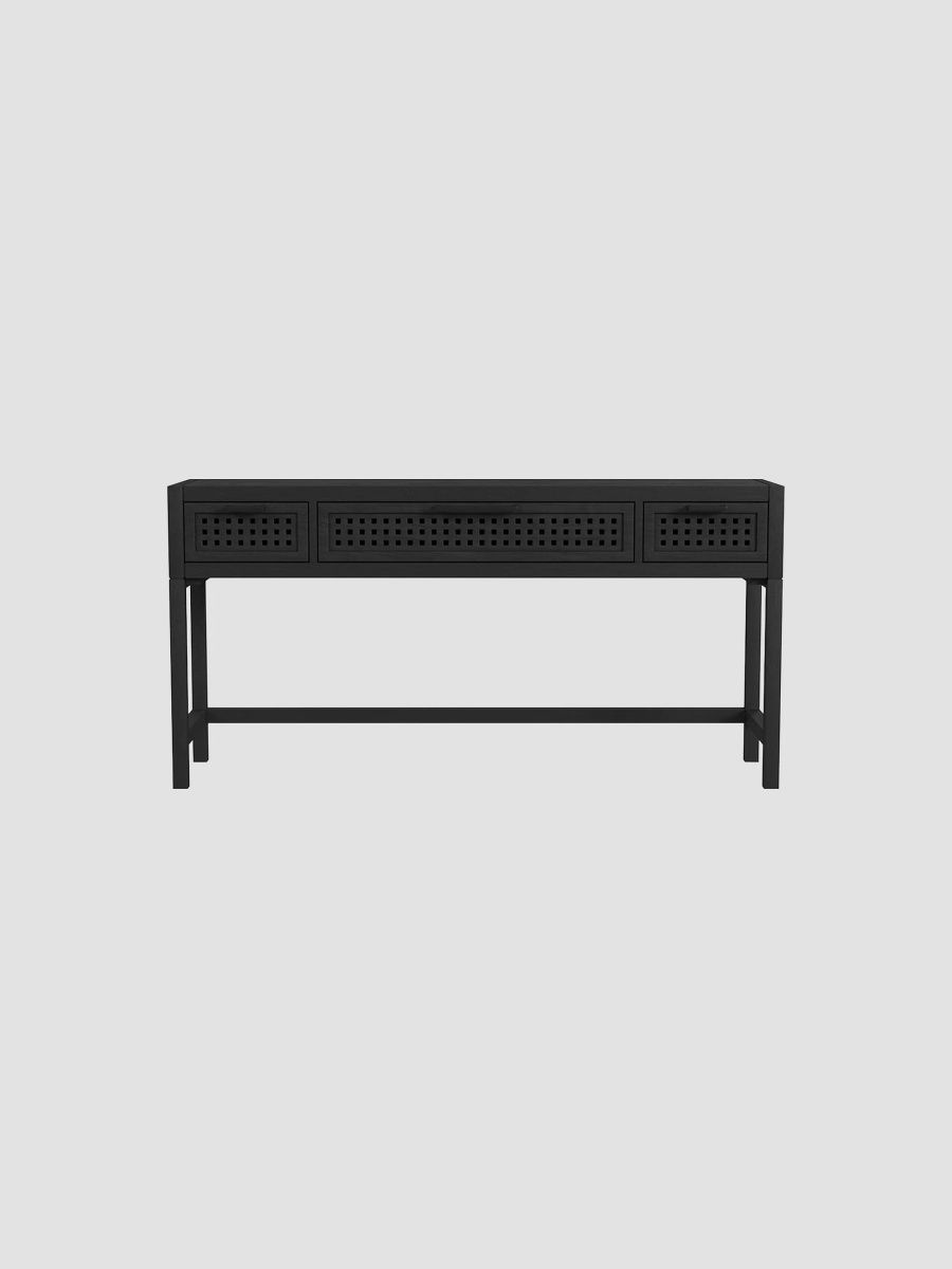 Roy Hardwood Console Table - Black