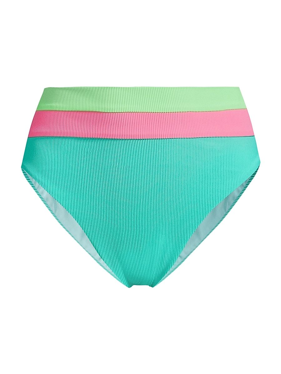 Women's Heidi Bikini Bottom - Strawberry Ice Colorblock - Size XL