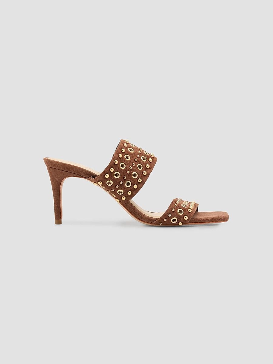 Women's Sutton 70MM Mixed Hardware Sandals - Dark Sepia - Size 11