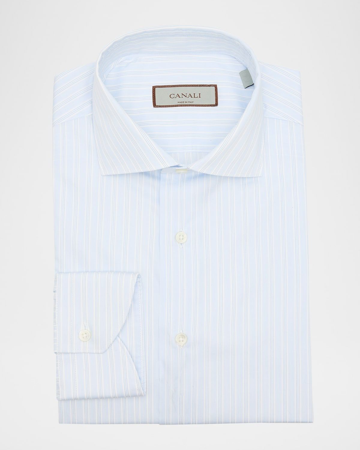 Men & apos;s Triple Fine-Stripe Cotton Dress Shirt