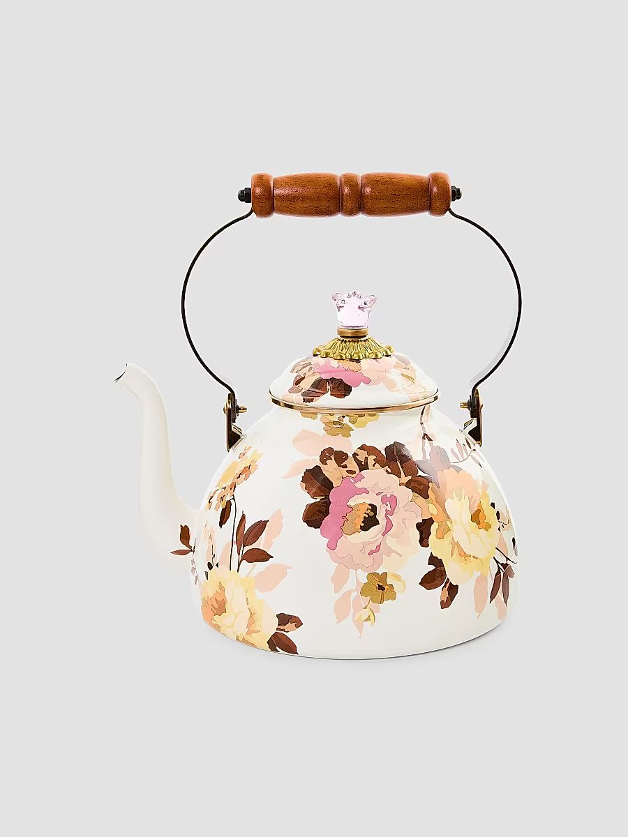 Wild Rose 3-Quart Tea Kettle