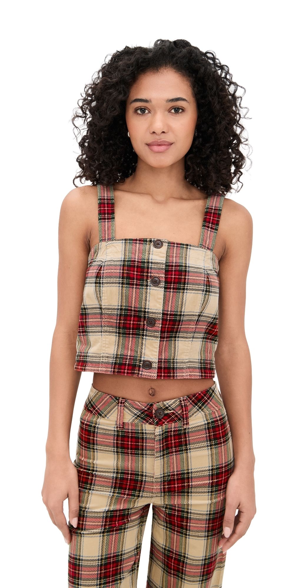 Faherty High Ridge Corduroy Bustier Winterstone Plaid 4