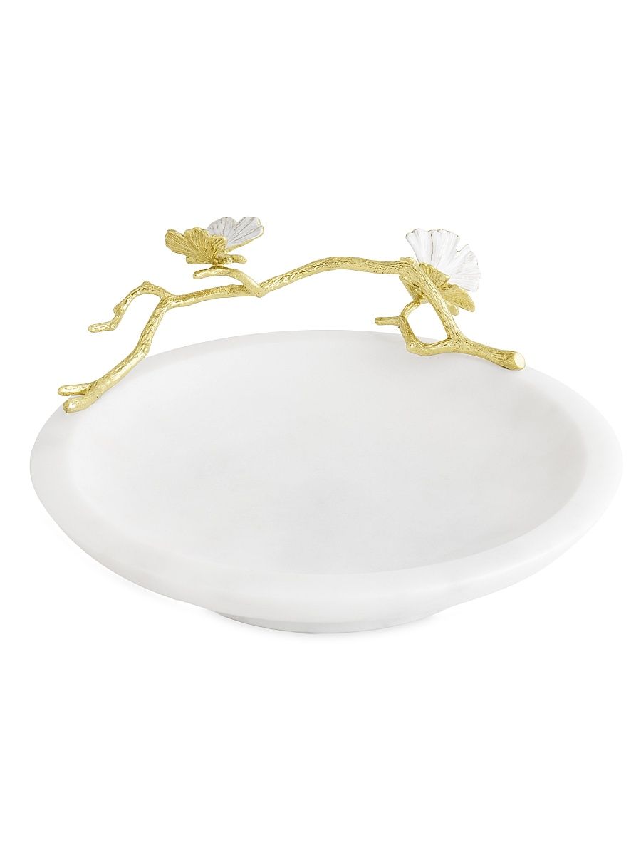 Butterfly Ginkgo Gold Trinket Dish - Gold