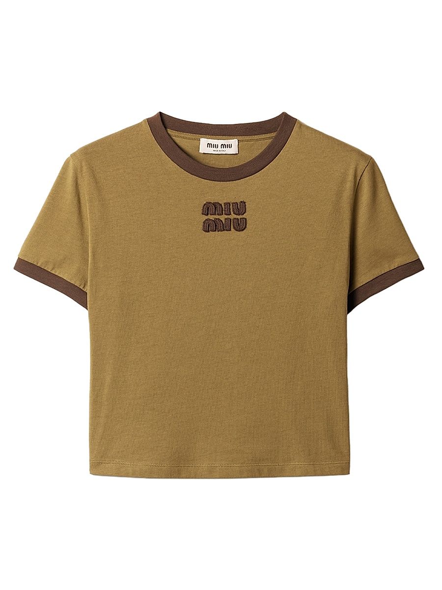 Women's Cotton Jersey T-Shirt - Green - Size Small