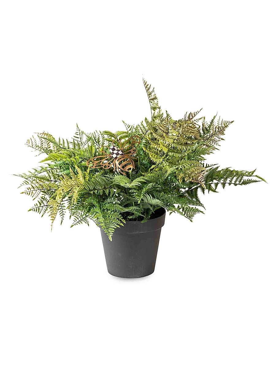 Bee Stake Faux Potted Fern