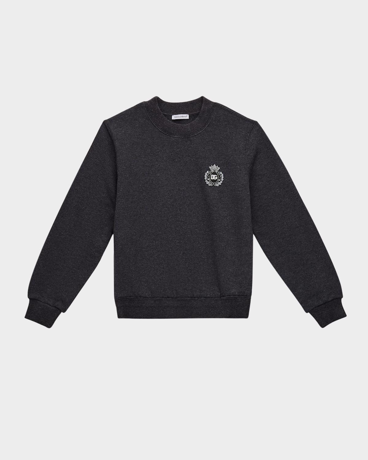 Boy & apos;s Crewneck Sweatshirt W Crest Patch