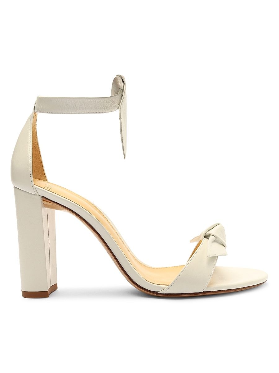 Women's Clarita Leather Ankle-Strap Sandals - White - Size 7.5