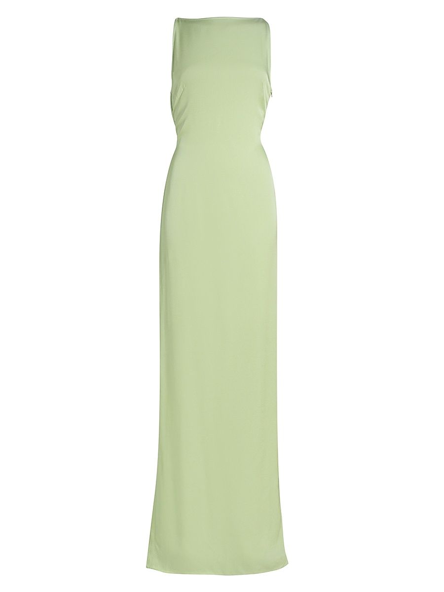 Women's Evra Lace-Back Gown - Pistacchio - Size 2