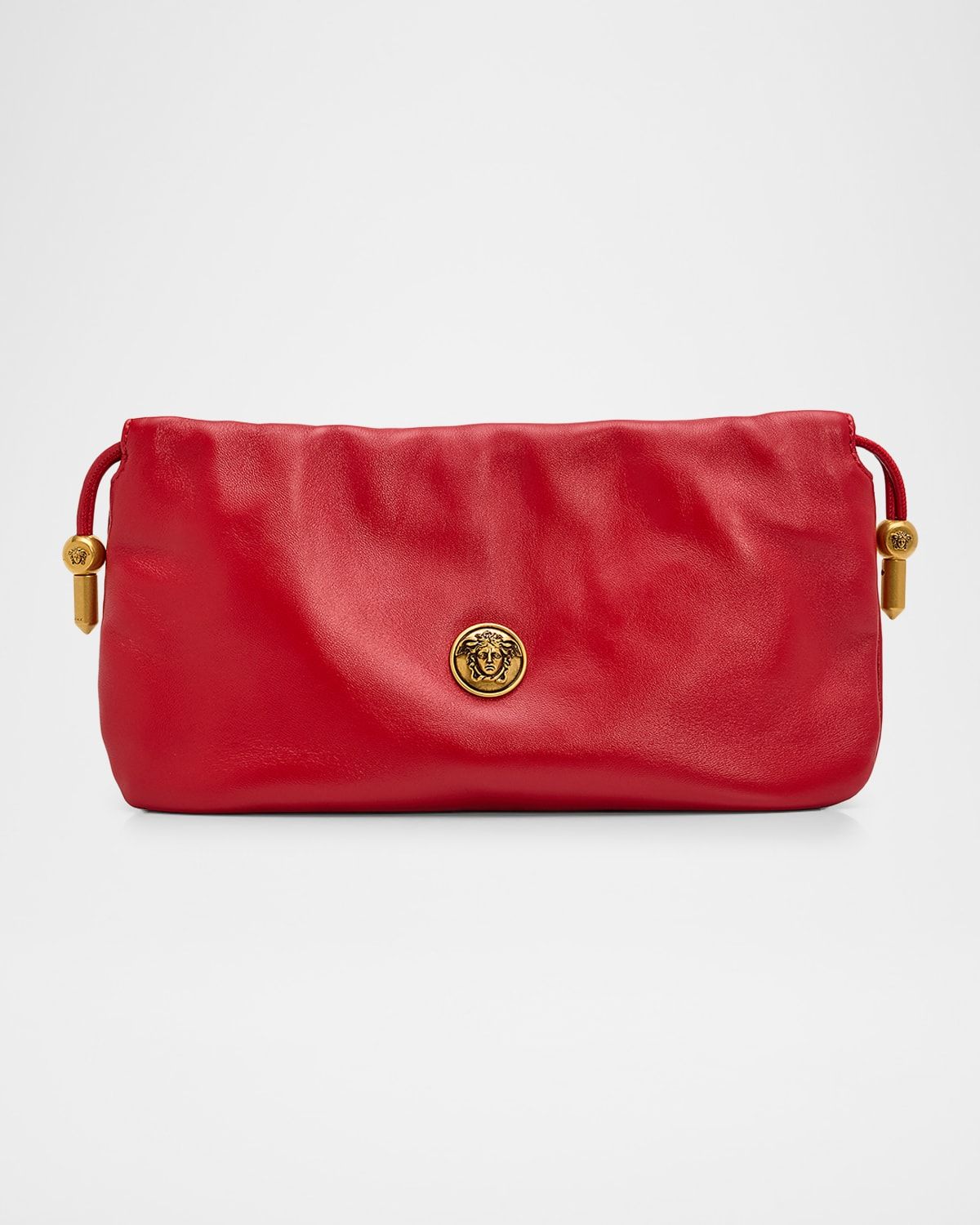 Medusa Lambskin Leather Clutch Bag