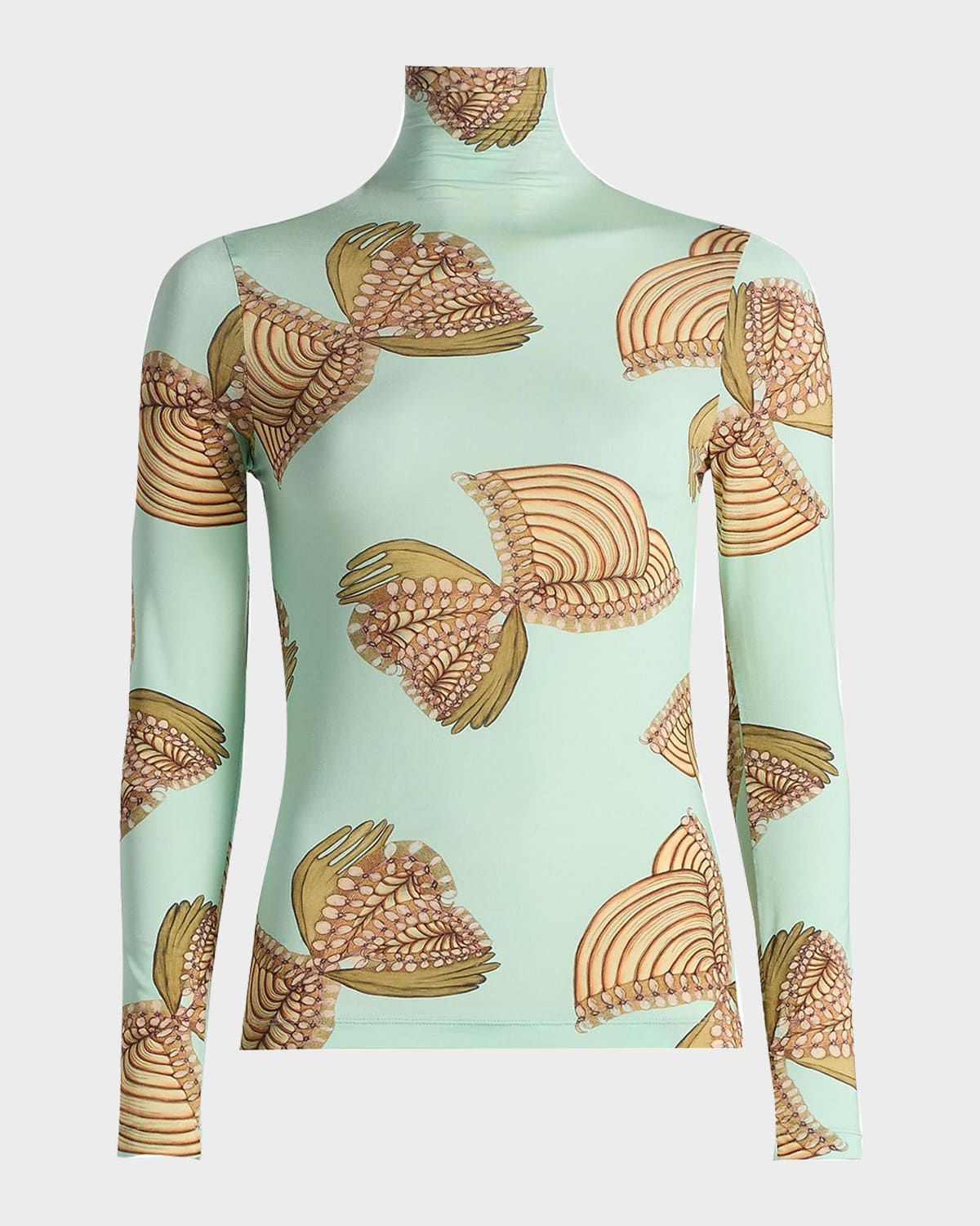 Aurelia Jersey Long-Sleeve Turtleneck Top