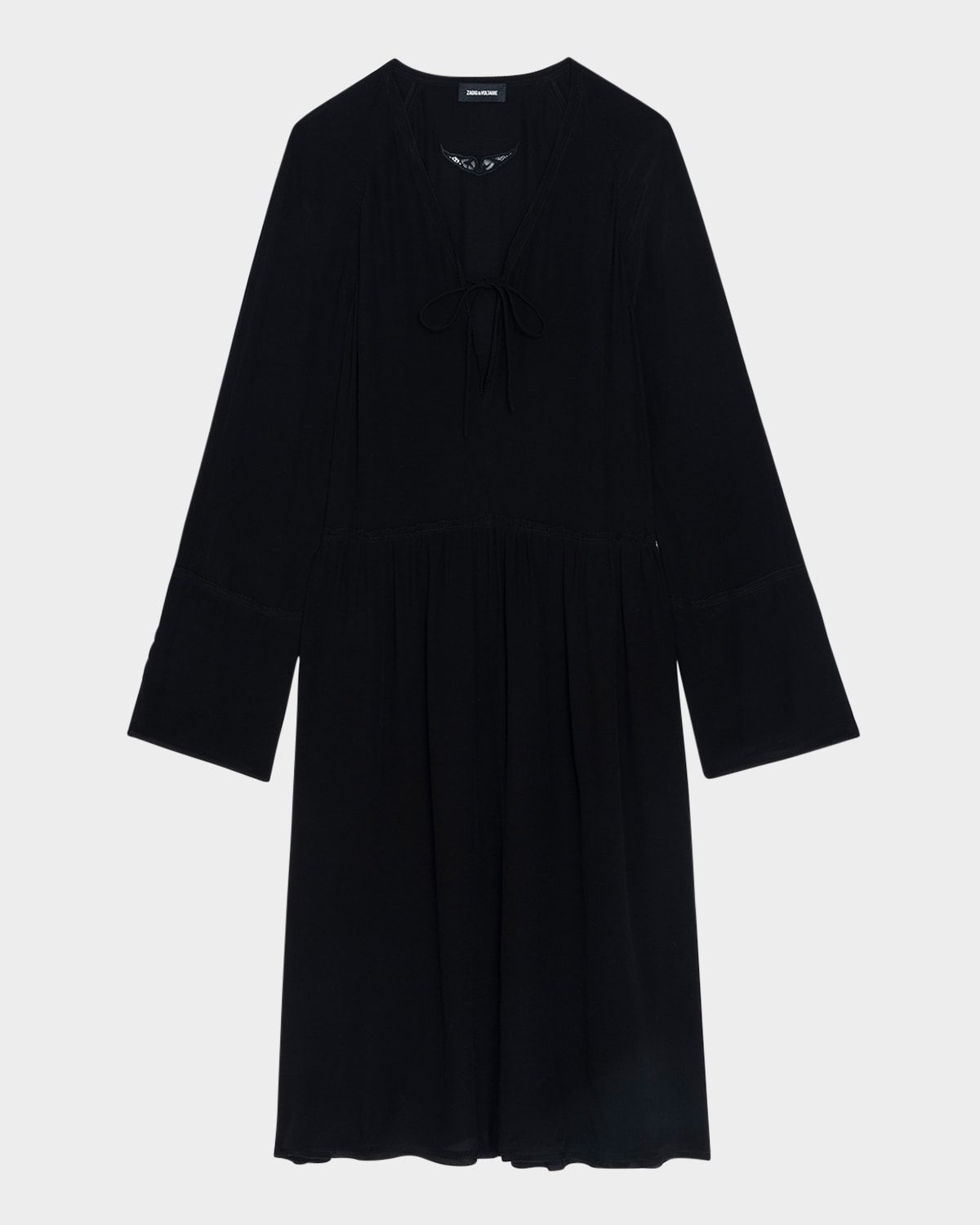 Rinas Lace-Up Midi Dress