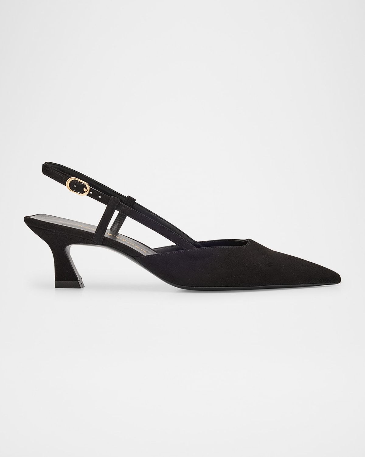 Vinnie Suede Kitten Slingback Pumps