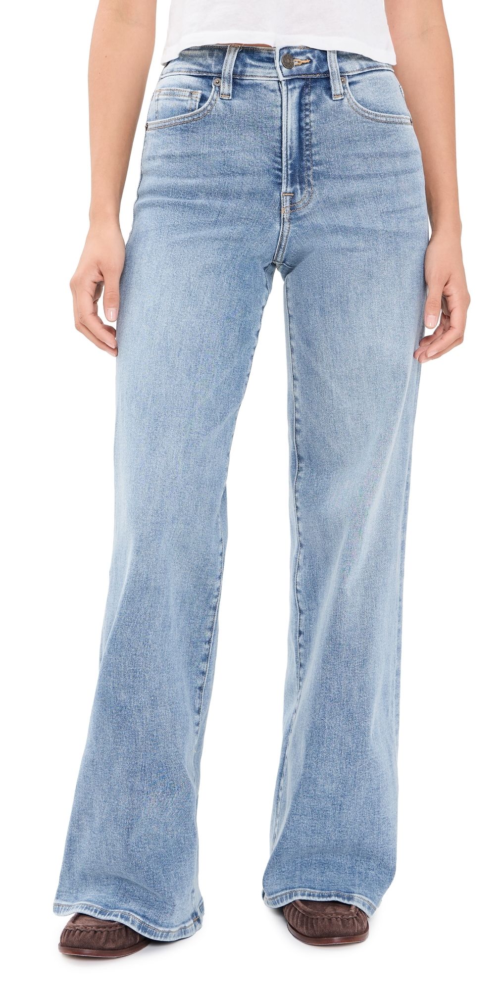 Good American Good Waist Palazzo Jeans Indigo1154 12