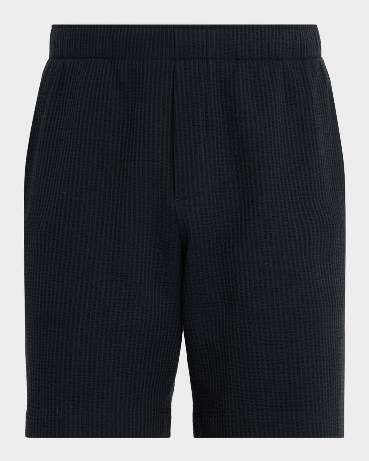 Men & apos;s Seersucker Knit Stretch Cotton Pull-On Shorts