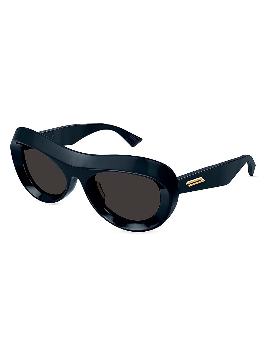 Men's Scoop 54MM Oval Sunglasses - Navy Blue Dark Grey