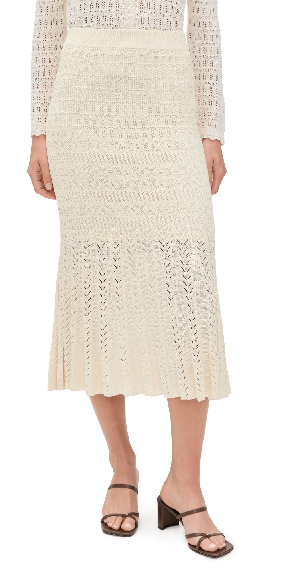 Z Supply Soria Crochet Skirt Sea Salt M