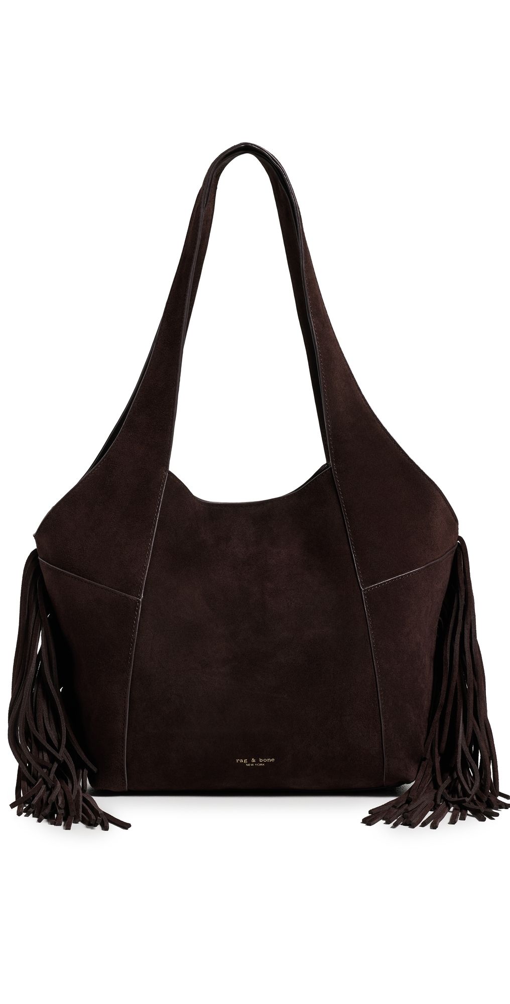 rag & bone Brayton Fringe Carryall Bag Chocolate One Size
