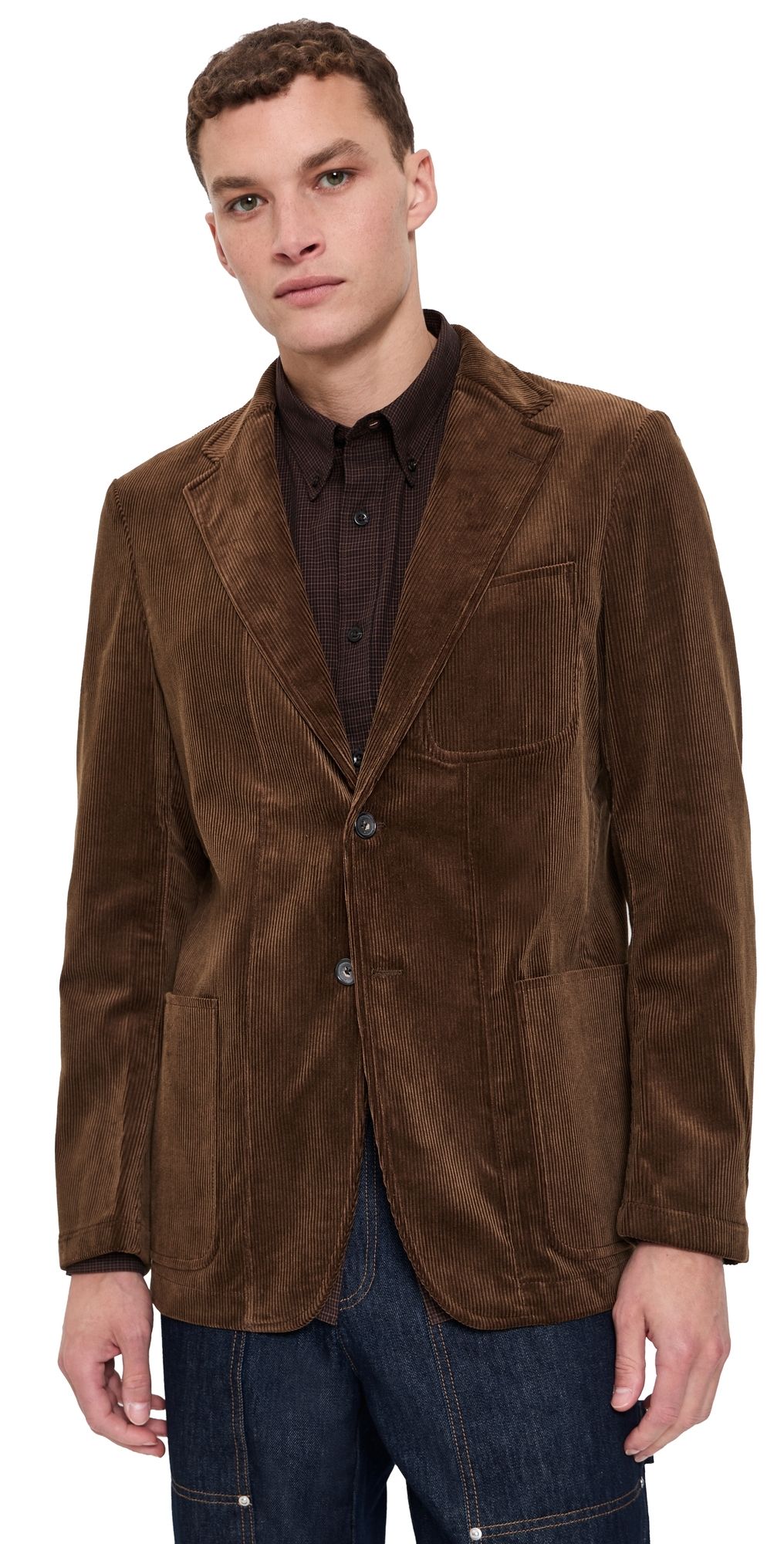 Gitman Vintage Japanese Corduroy Blazer Brown XL