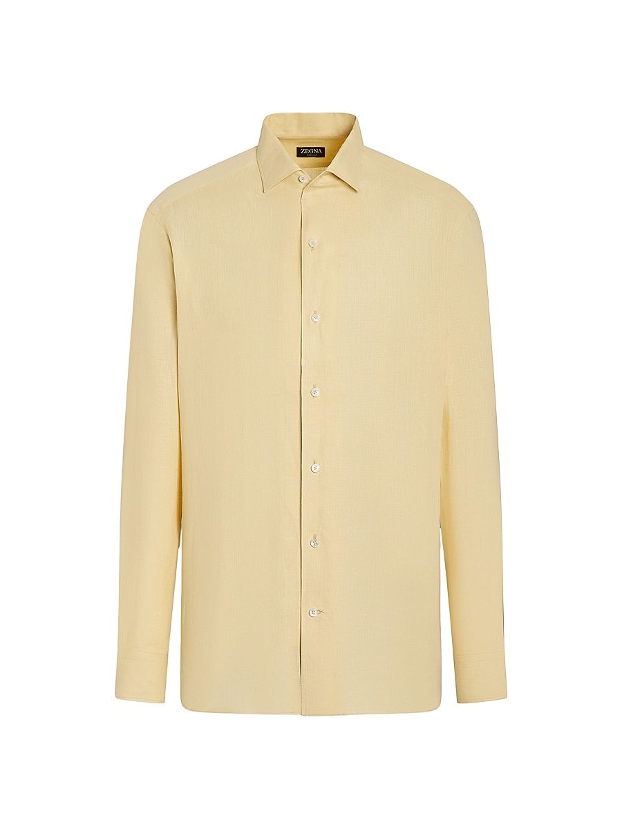 Men's Oasi Lino Shirt - Light Yellow - Size XXXL