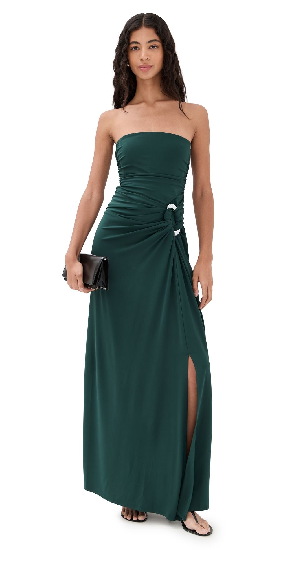 SIMKHAI Emma Bustier Gown Emerald 12