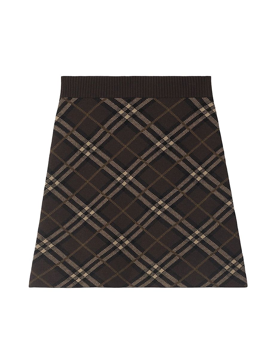 Women's Ginny Check Miniskirt - Truffle Ip Check - Size XS