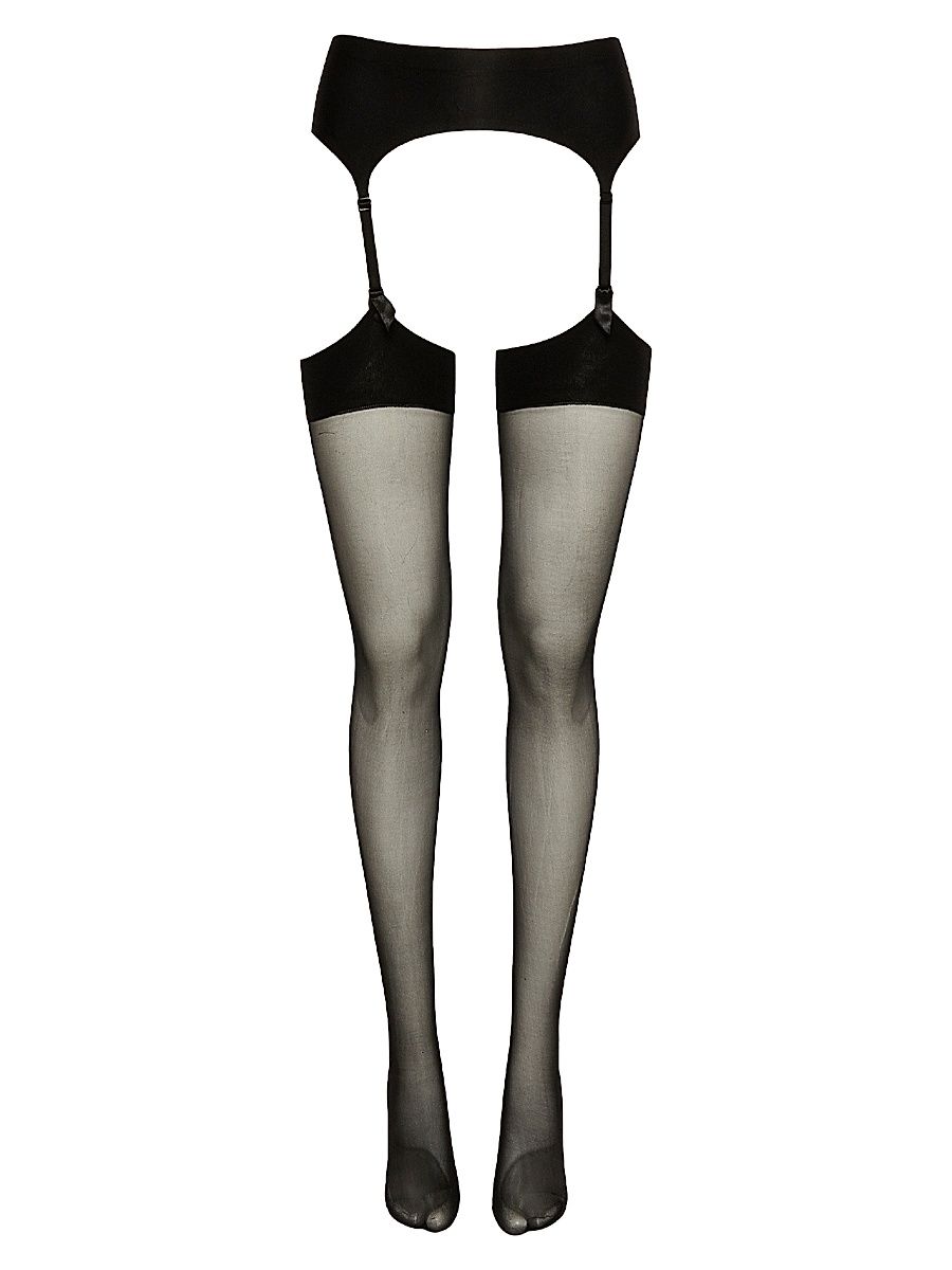 Women's Nos Satin Stocking Belt - Black - Size XS