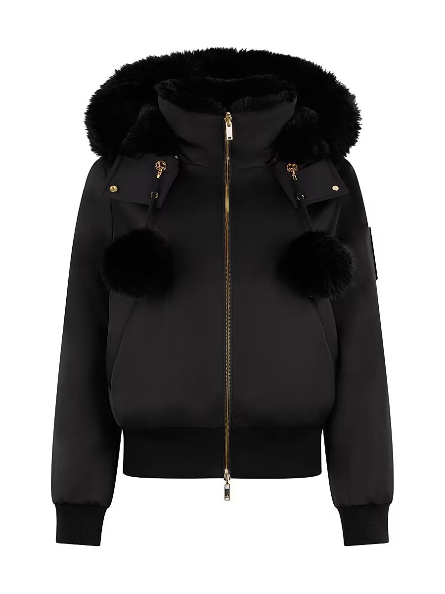 Women's Sainte Flavie Bomber Jacket - Black - Size XL