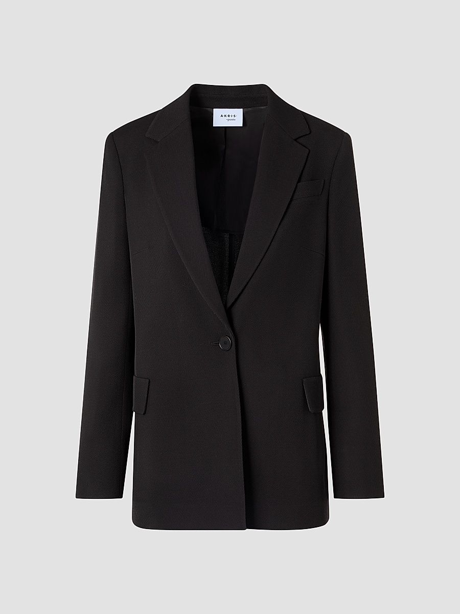Women's Wool Tricotine Boyfriend Blazer - Espresso - Size 8