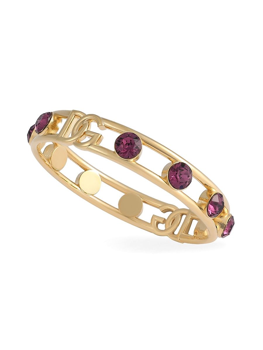 Women's Goldtone & Glass Crystal Wide Bangle - Gold