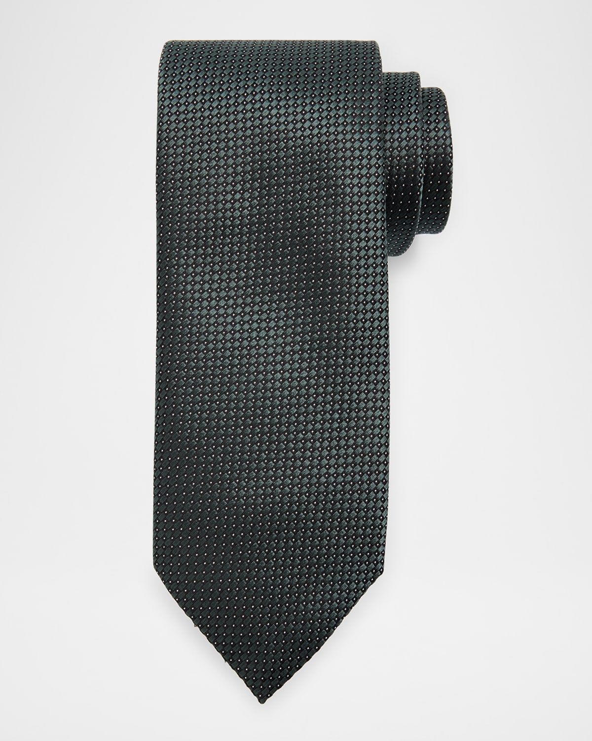 Men & apos;s Micro-Birdseye Jacquard Silk Tie
