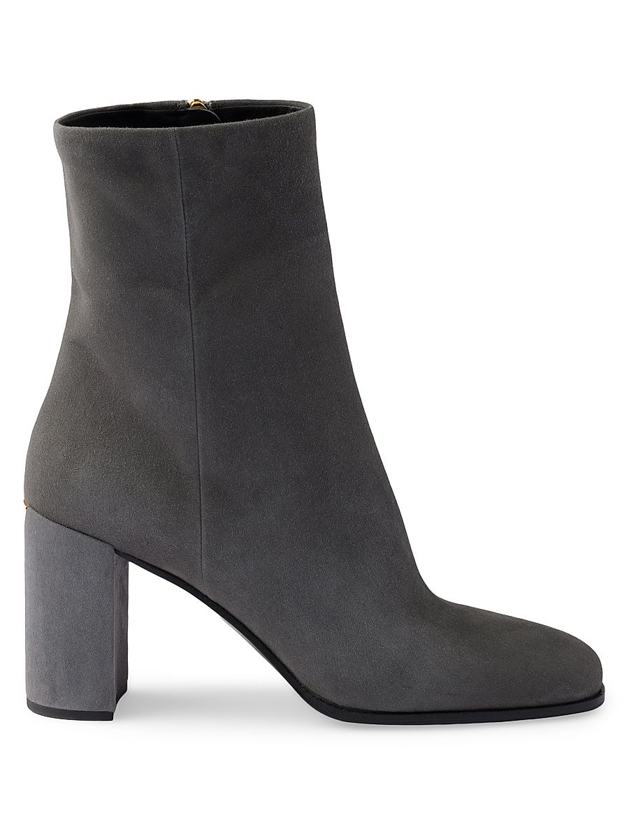 Women's Suede Booties - Grey - Size 10