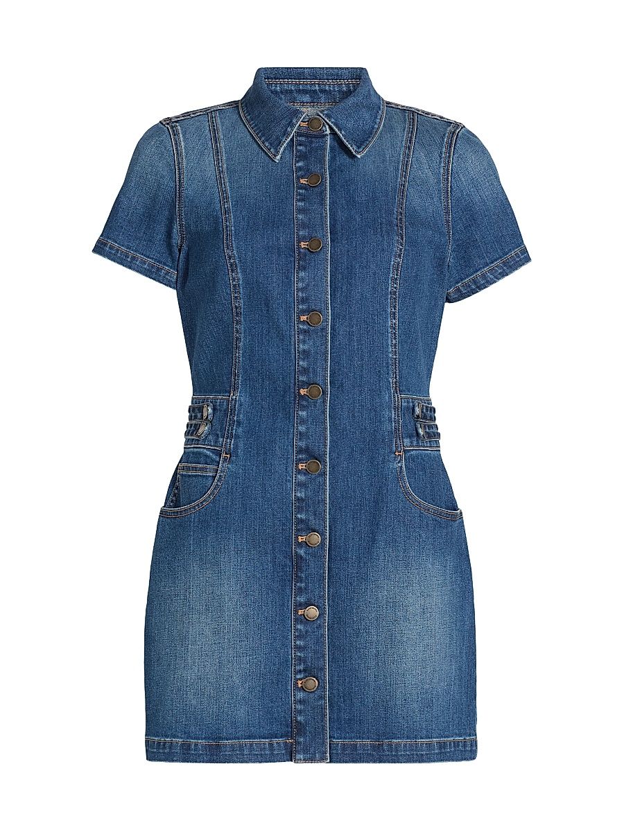 Women's Liv Denim Minidress - Medium Wash - Size 12