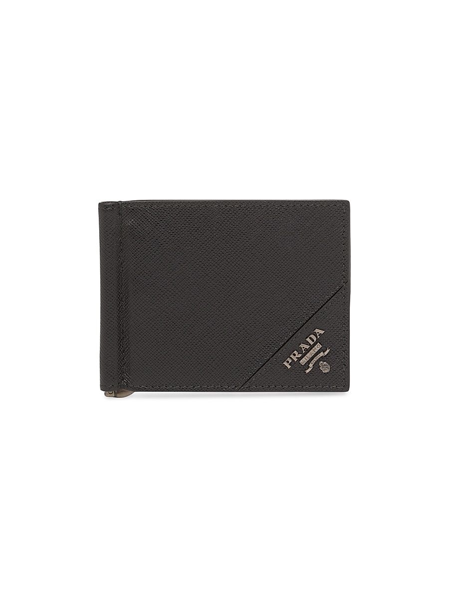 Men's Saffiano Leather Wallet - Black