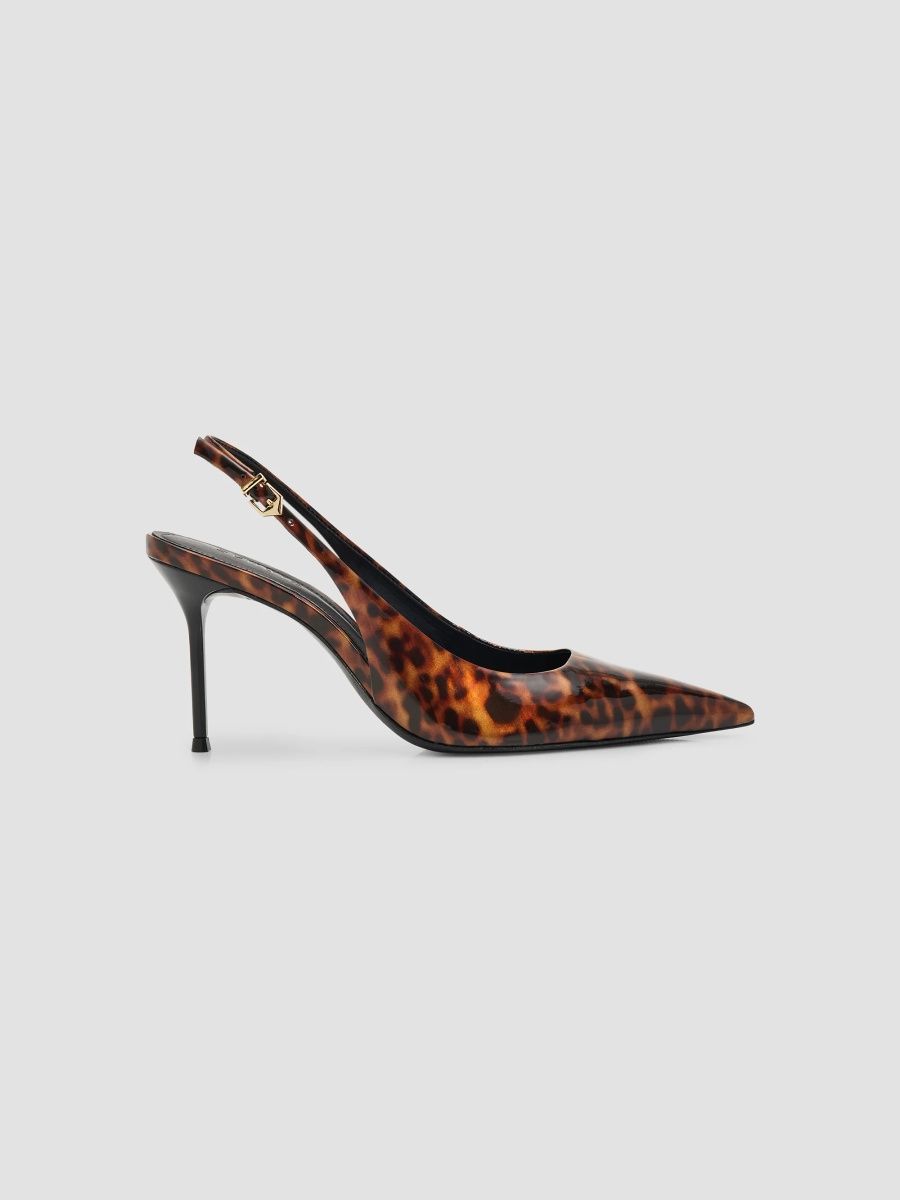 Schutz Women's Paola 90MM Tortoiseshell-Print Slingback Pumps - Brown - Size 11