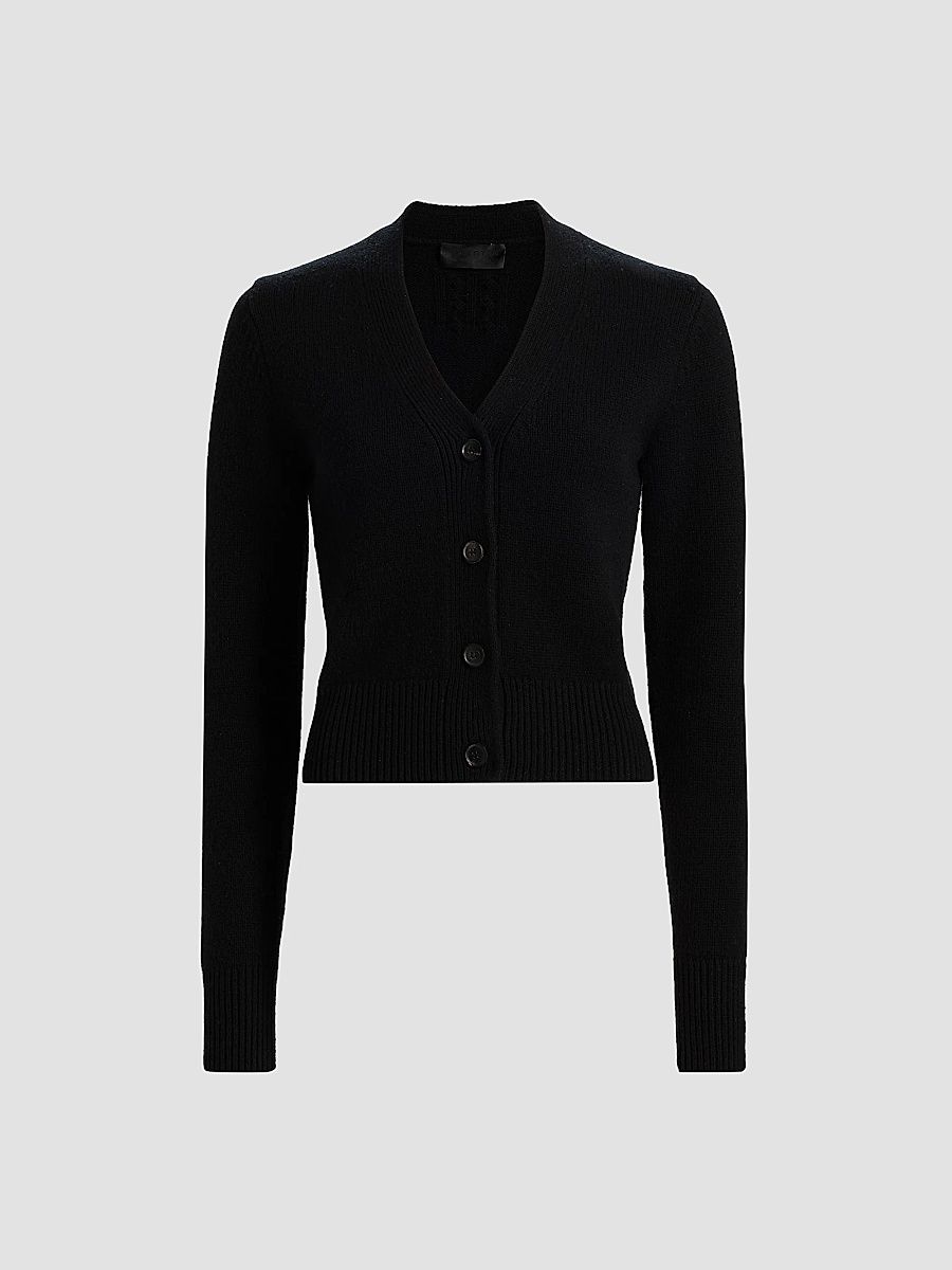 Nili Lotan Women's Charmaine V-Neck Cardigan - Black - Size XL