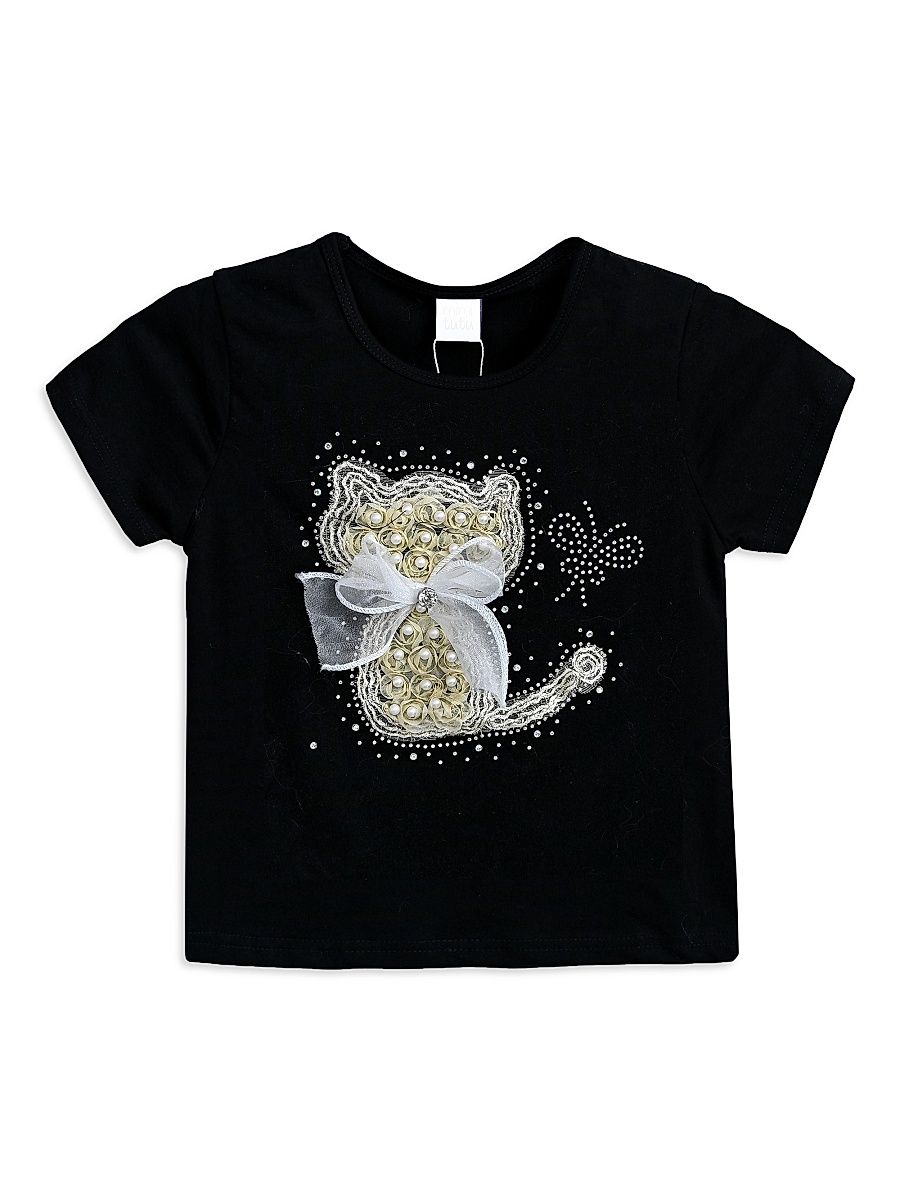 Mimi Tutu Girl's Baby Girl's, Little Girl's & Girl's Cat T-Shirt - Black - Size Newborn