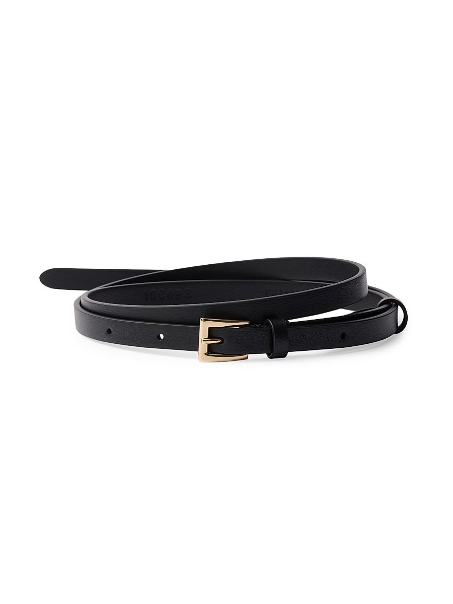 Women's Leather Belt - Black - Size 34