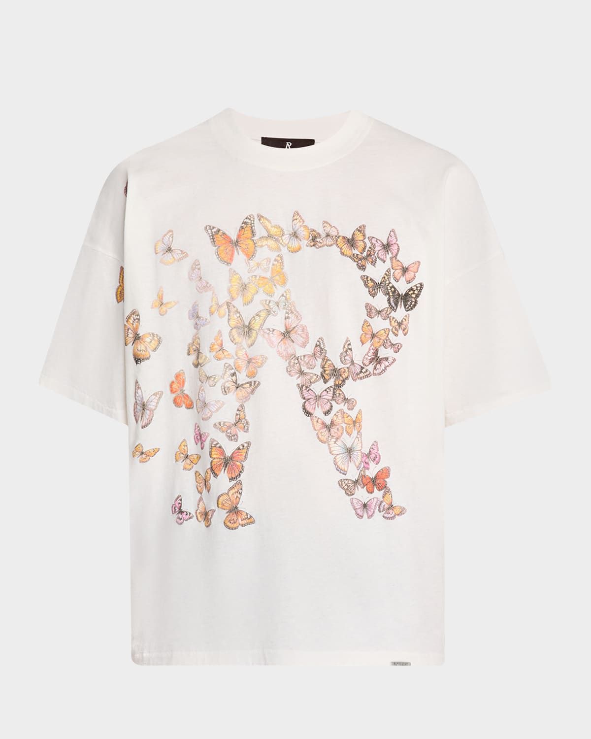 Men & apos;s Flutter Initial Distressed Boxy Fit T-Shirt