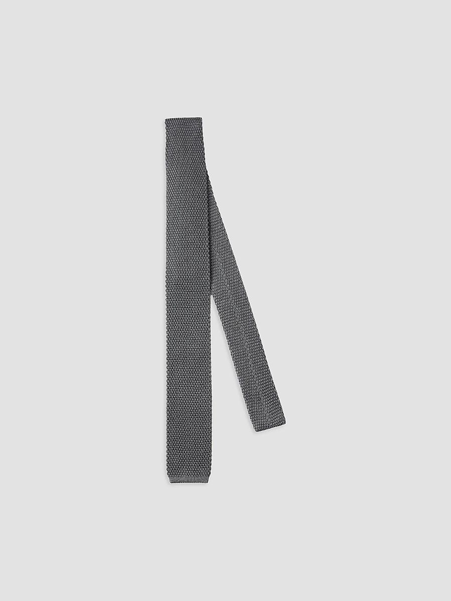 Brunello Cucinelli Men's Silk Knit Tie - Grey