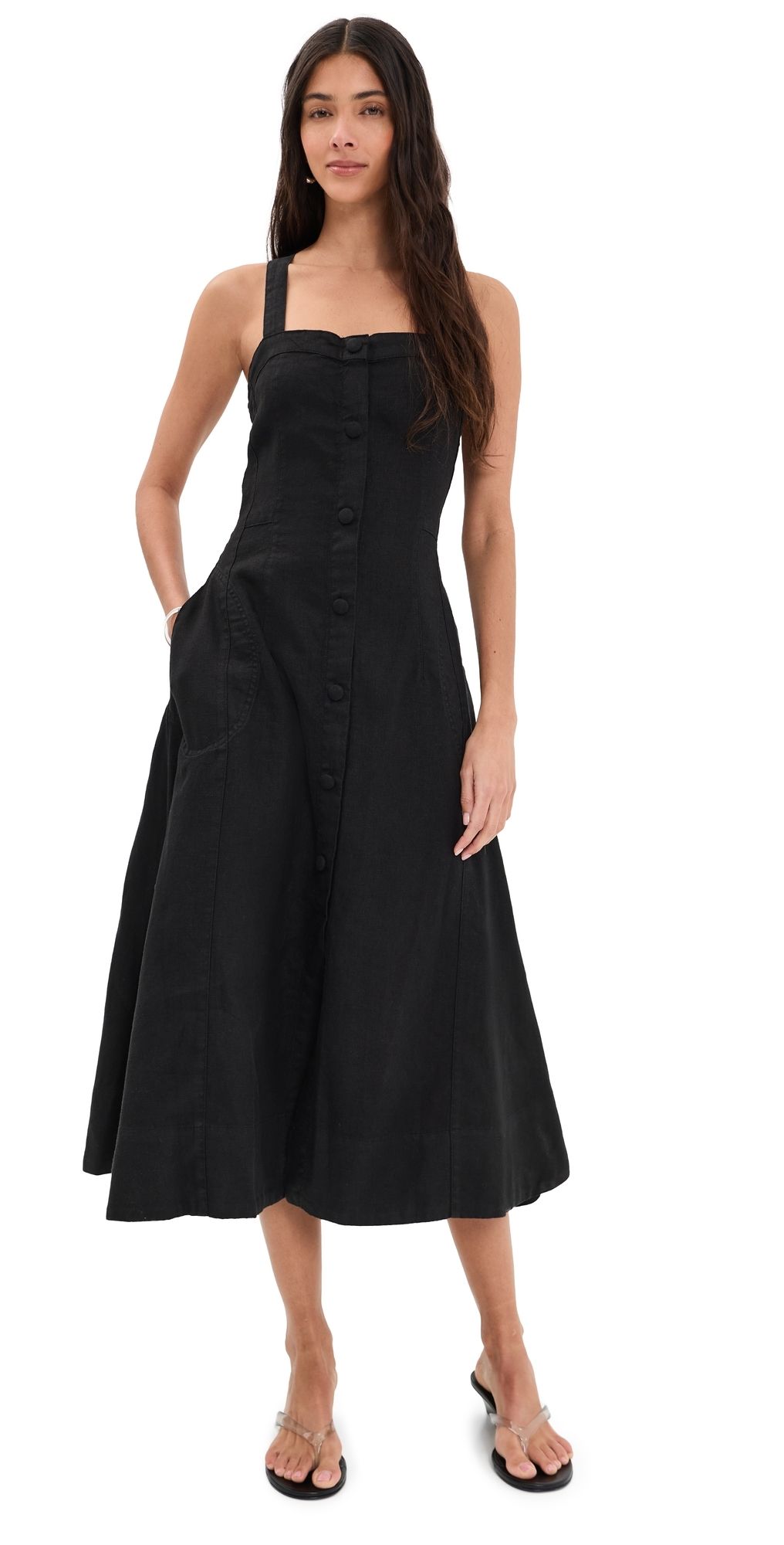 DL1961 Danika Dress Black Linen XS